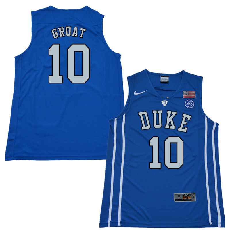 Duke Blue Devils #10 Dick Groat College Basketball Jerseys Sale-Blue